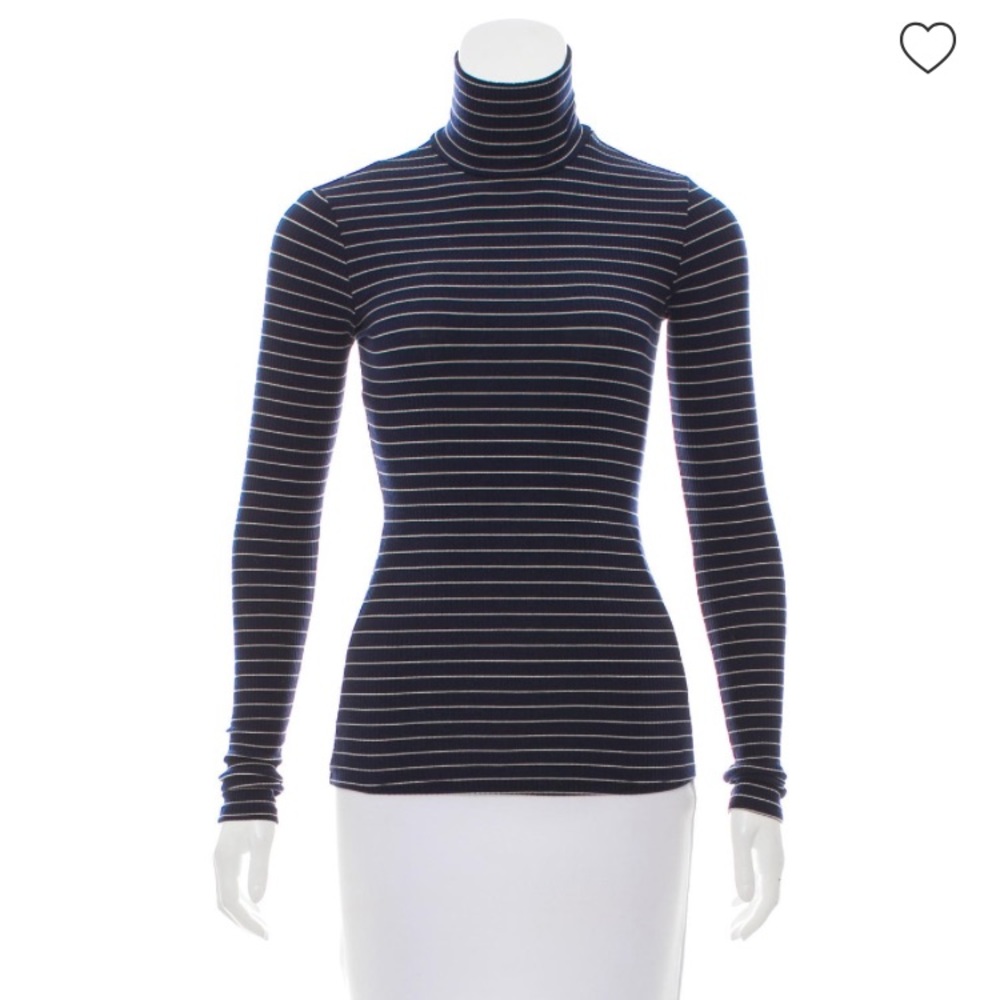 Reformation Rib Knit Turtleneck in Stripe